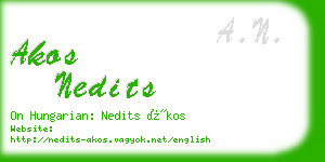 akos nedits business card